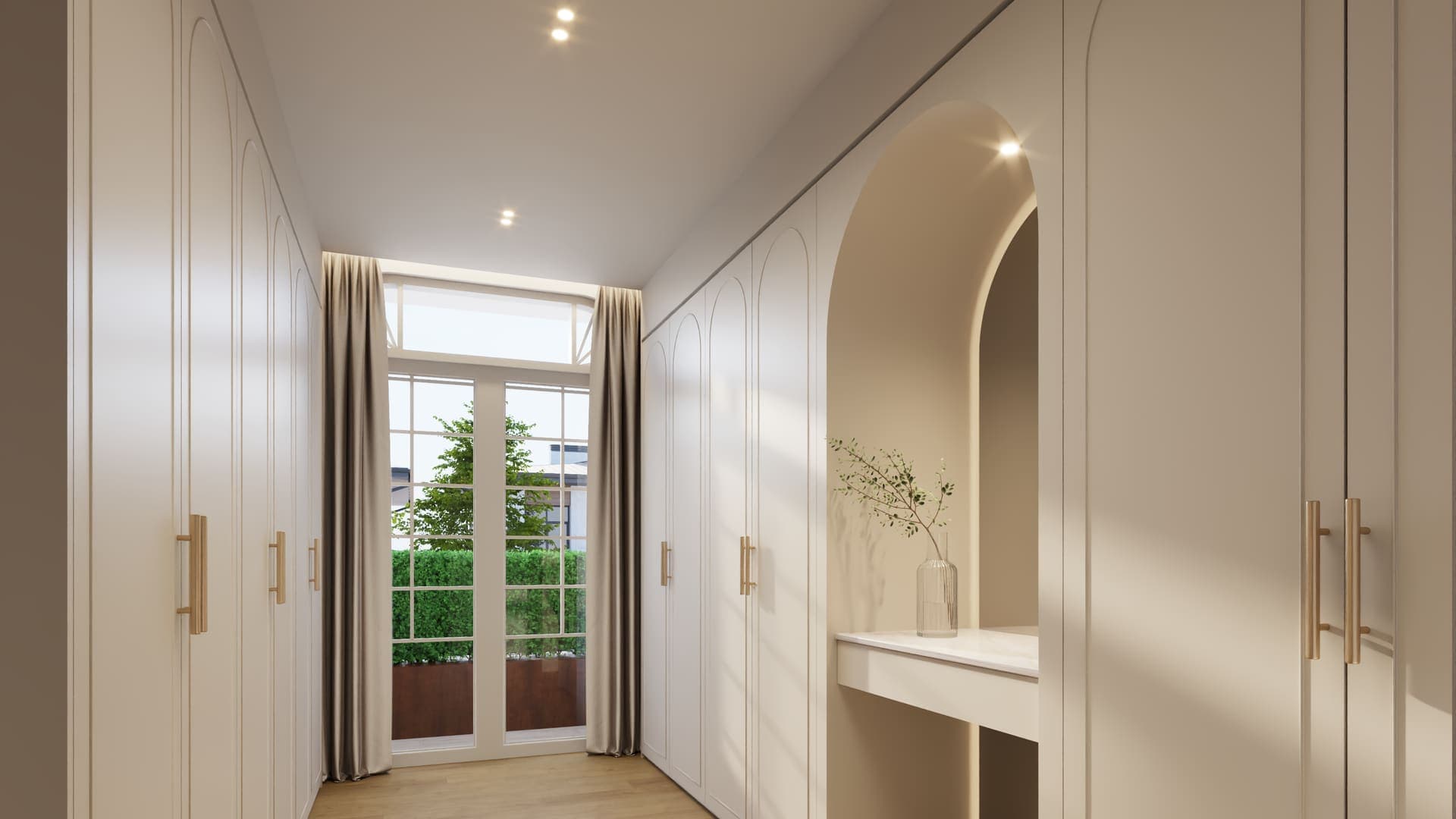 Wardrobe and cabinet area used for carpentry planning